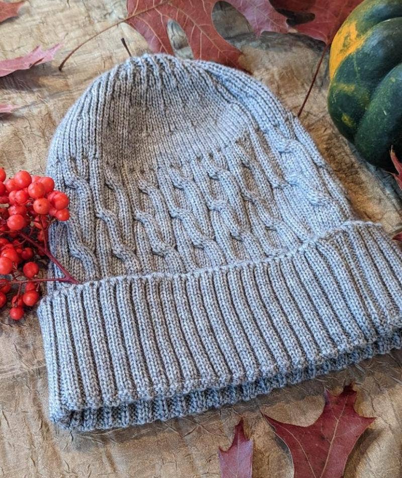 Woolen Knit Beanie, Dark Grey  
