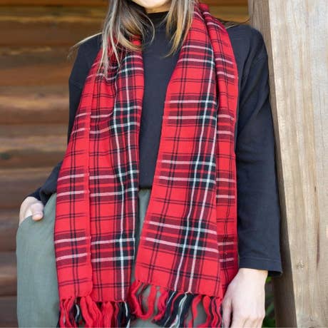 Woolen Scarf,  Red & Black Plaid