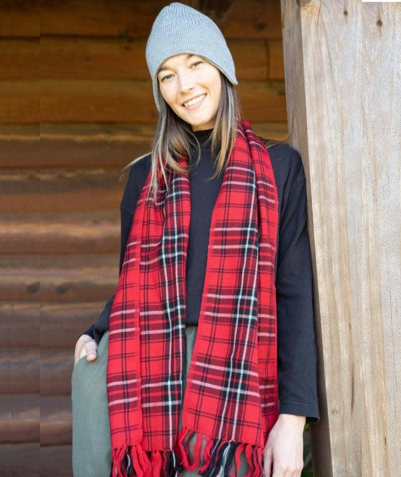 Woolen Scarf,  Red & Black Plaid