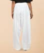 White Organic Cotton Relaxed Fit Pants for Women