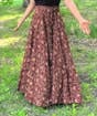 Rosewood Blooms, Handloom Kalamkari Block Print Skirt