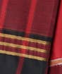 Red Devi Consecrated Cotton Saree with Golden Black Border