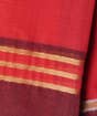Red Devi Consecrated Cotton Saree with Golden Black Border