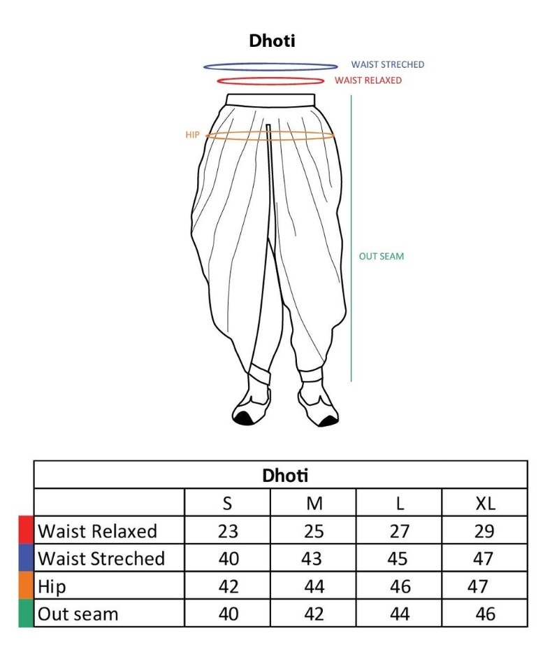 Isha’s signature. Ready to wear Unisex Dhoti Pants - Half moon printed (Sap Green) / Panchakacham.Easy to pull on. Versatile. Comfortable for both casual and formal wear.