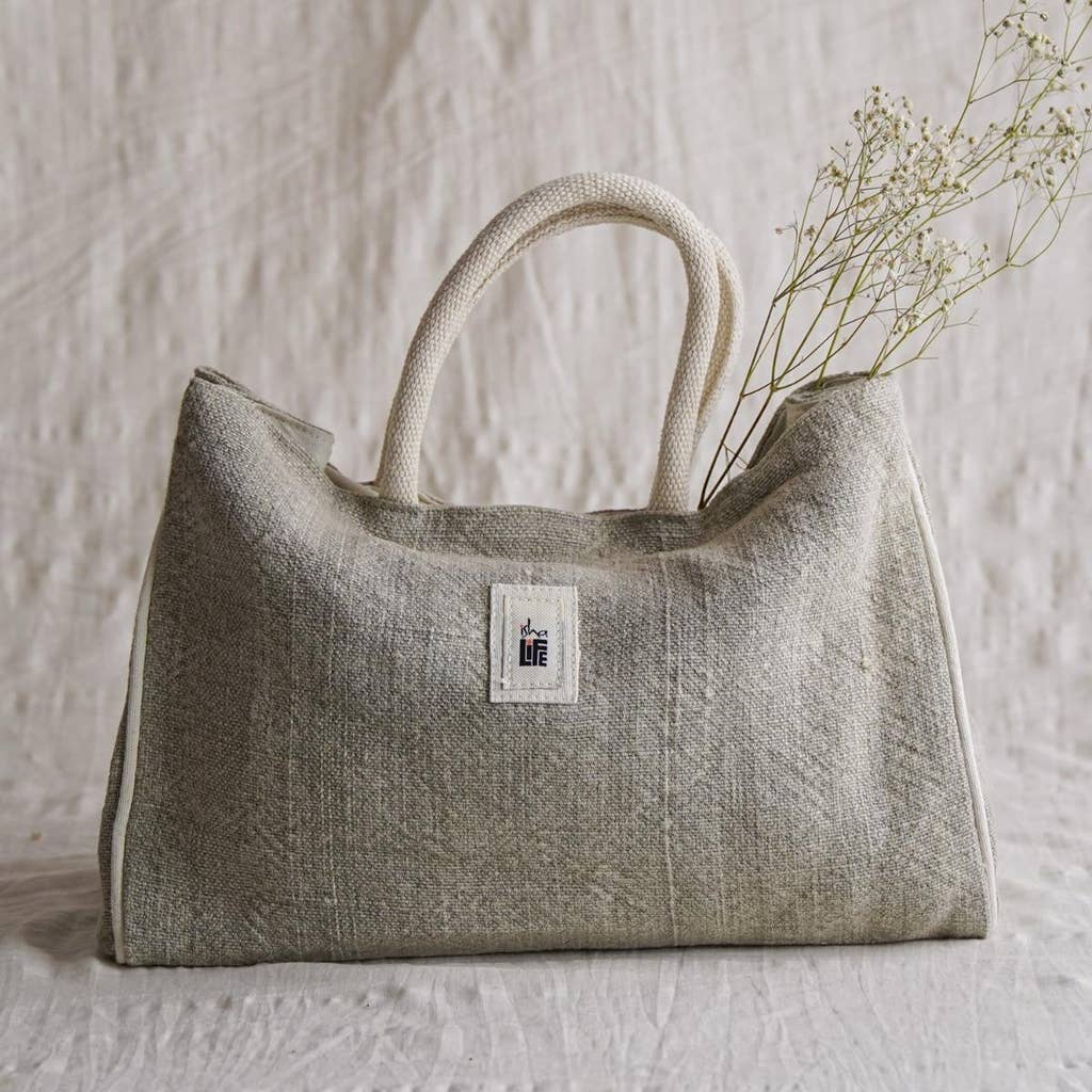 Soft Jute Kilim Bag with cotton piping