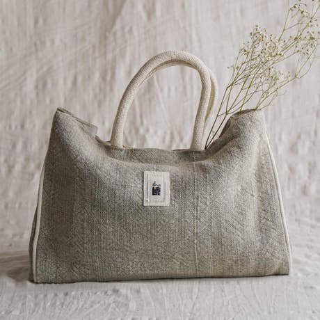 Soft Jute Kilim Bag with cotton piping
