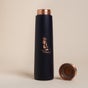 Adiyogi Black Copper Water Bottle, 30 oz