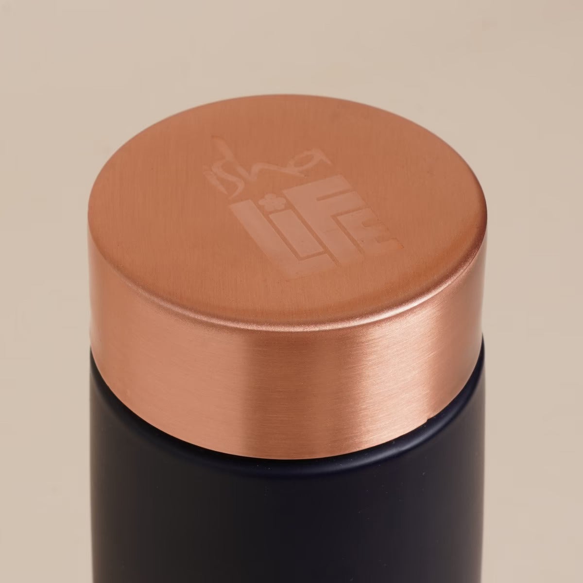 Copper Water Bottle With Adiyogi Imprint - 900 Ml