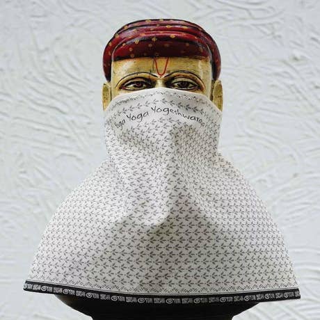 Yogeshwaraya Organic Cotton Face Mask, Black Small