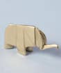 Elephant Origami Brass Paper Weight