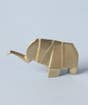 Elephant Origami Brass Paper Weight