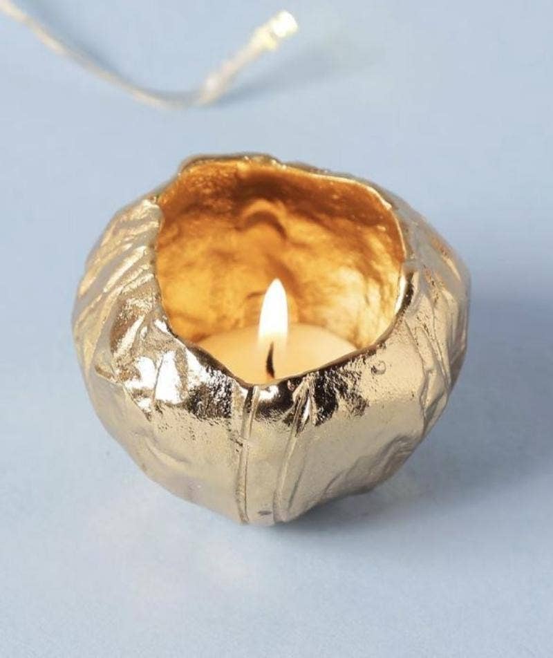 Antique Nickel Plated Wrinkle Vase 