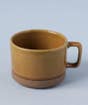 Wide Ceramic Mugs with Wooden Coaster