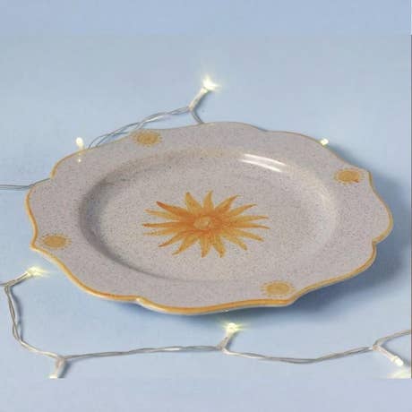 Surya Grey Ceramic Dinner Plate