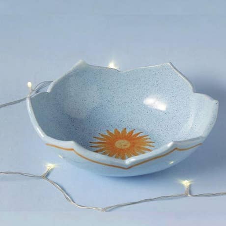 Surya Blue Ceramic Bowl, Large
