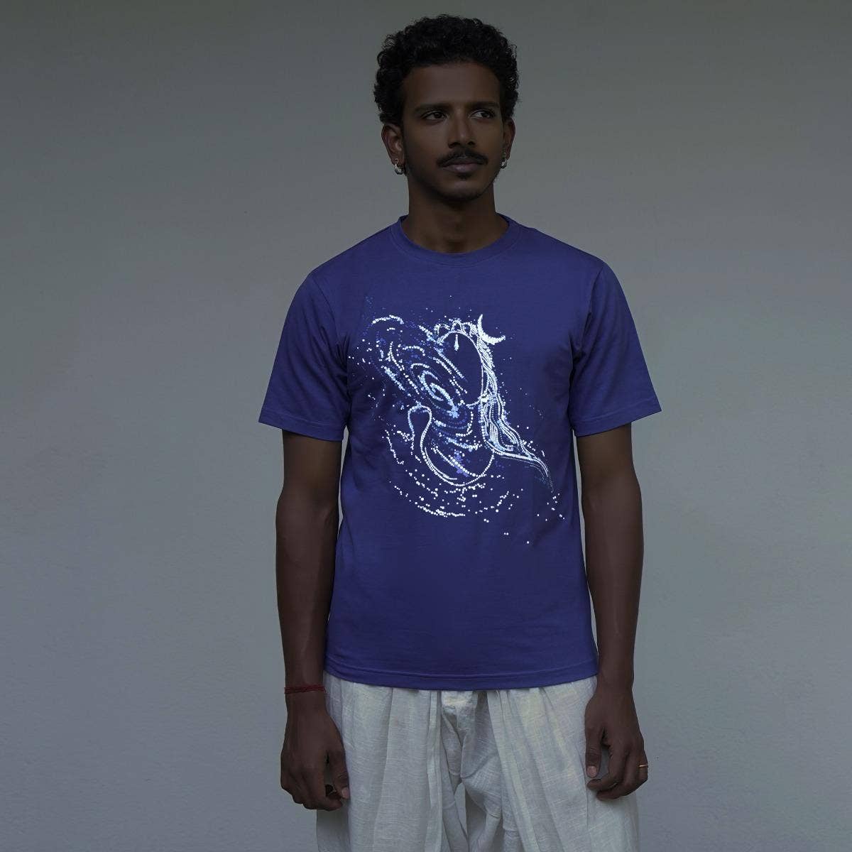 Adiyogi Galactic Unisex T Shirt With Comfort Stretch (Glow in the dark)