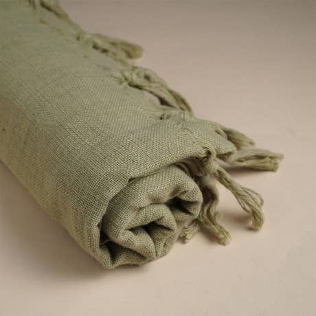 Handloom cotton towel natural dyed - Large