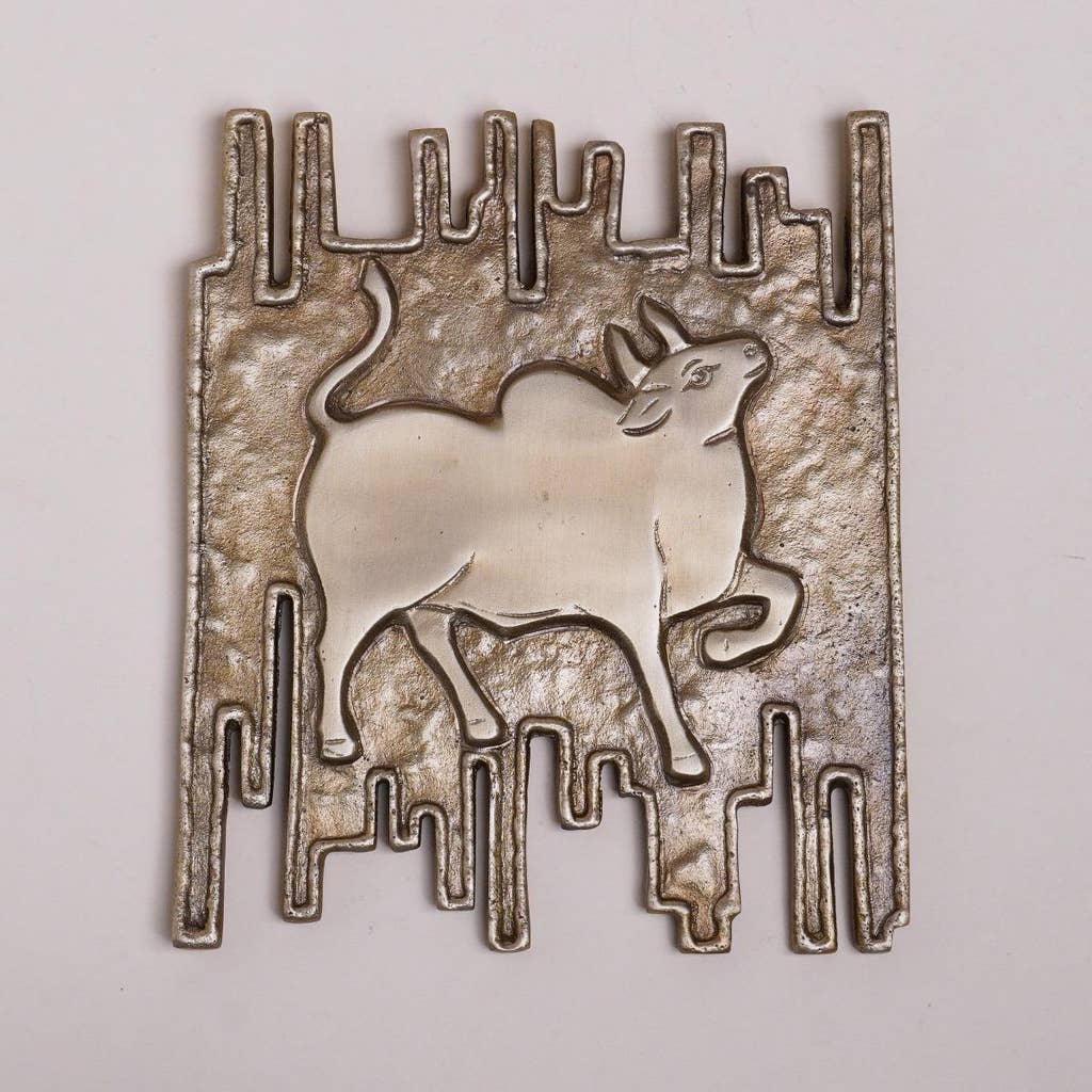 Nandi rustic brass wall hanging