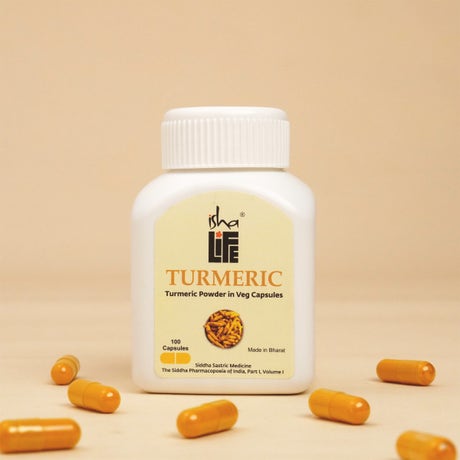 Turmeric Powder in Veg Capsules, 100 pcs
