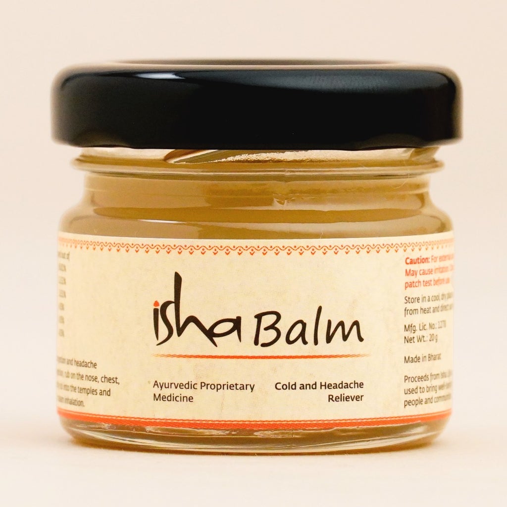 Isha Balm (20gm). Ayurvedic balm for cold, headache & muscle pain.