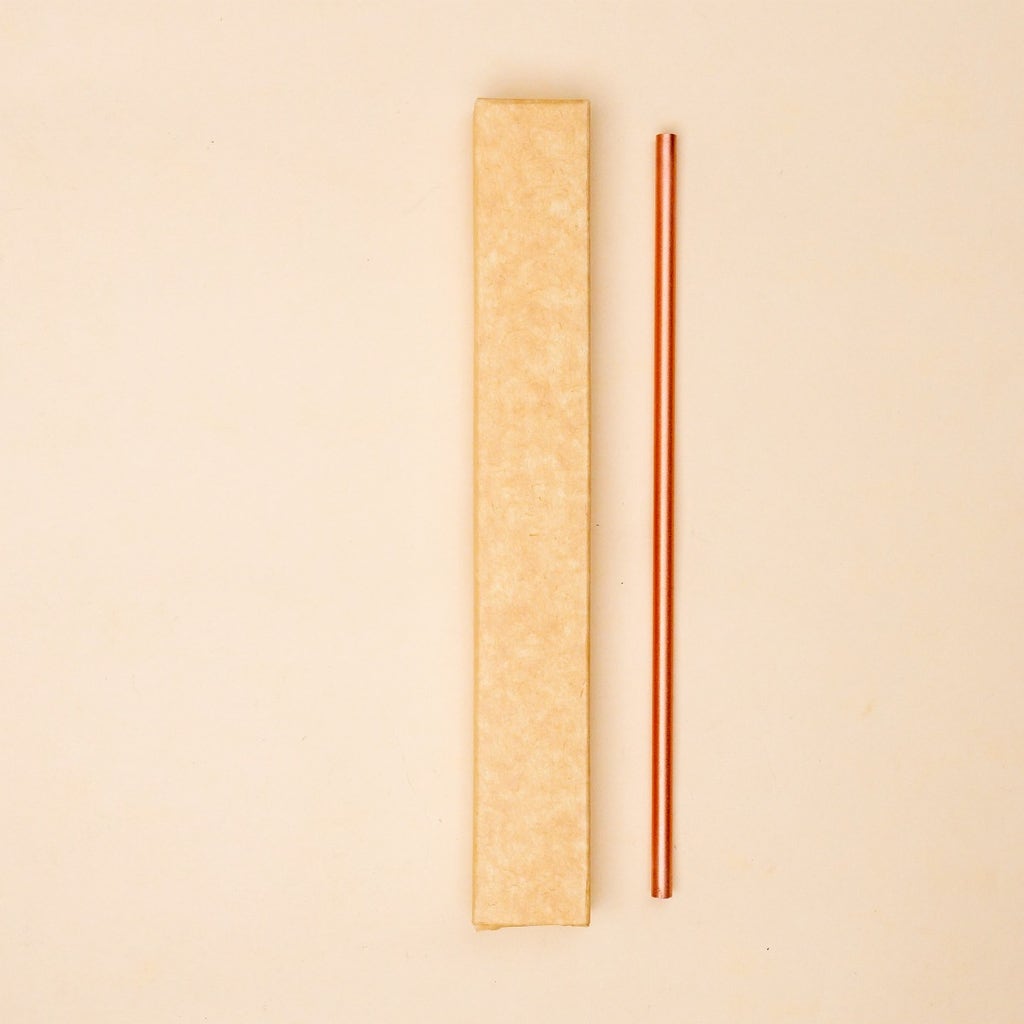 Copper Straw Straight. Reusable. A festive gift.