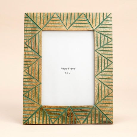 Handcarved Wooden Photo Frame 5 X 7