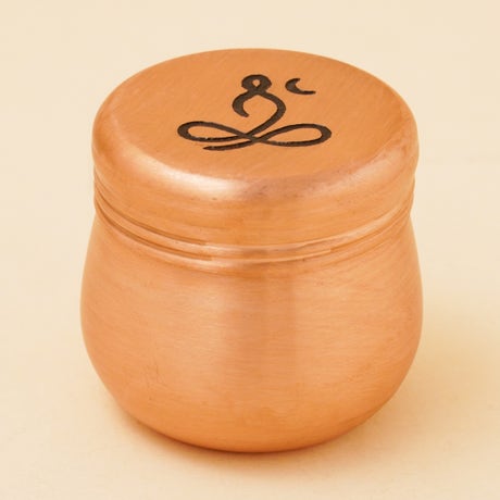 [HO0108517100] Copper Vibhuti Box (Large) - Sadhaka