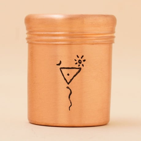 [HO0108617000] Copper Vibhuti Box (Tall) - Trigun