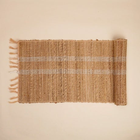 Banana Fibre Table Runner Neem Dyed (Single)