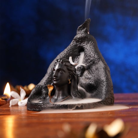 Adiyogi Backflow Incense Holder with 20 Cones