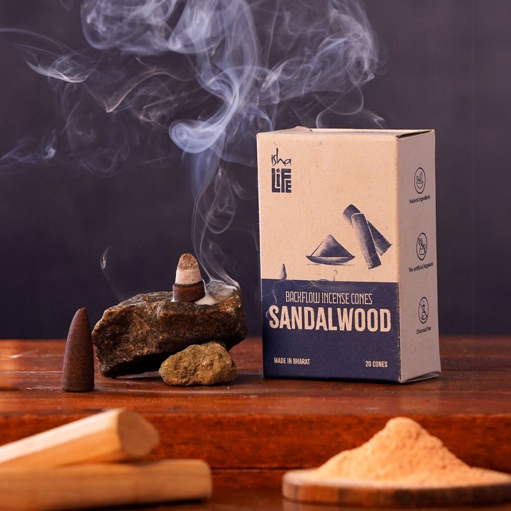 Backflow Refill Incense - Pack of 20 Cones - Sandalwood