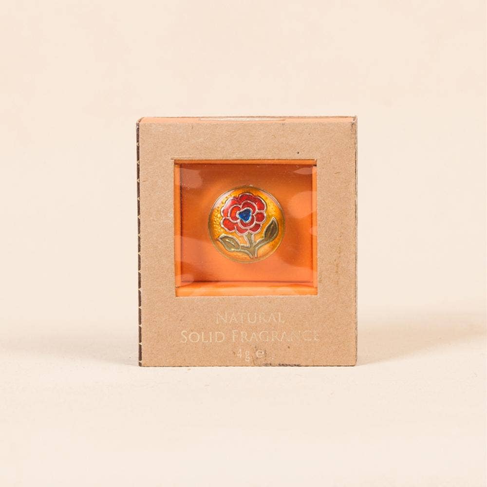Beeswax Natural Oil Solid Perfume - Sandalwood & Vetiver (4gm). Alcohol-free mild body fragrance. 
