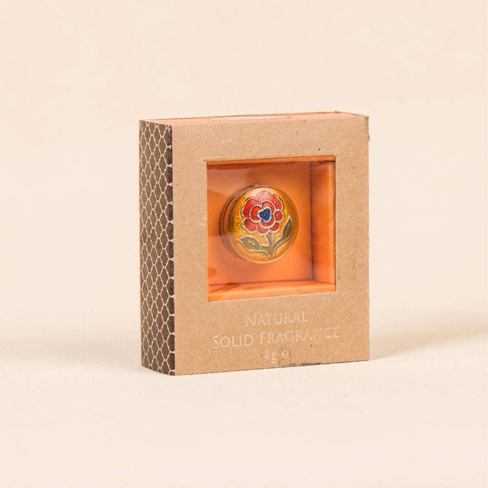 Beeswax Natural Oil Solid Perfume - Sandalwood & Vetiver (4gm). Alcohol-free mild body fragrance. 