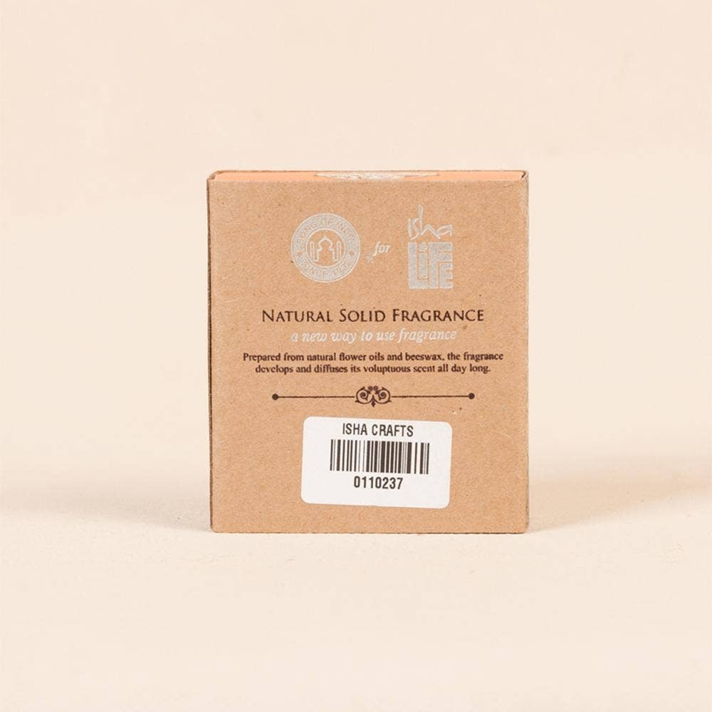 Beeswax Natural Oil Solid Perfume - Sandalwood & Vetiver (4gm). Alcohol-free mild body fragrance. 