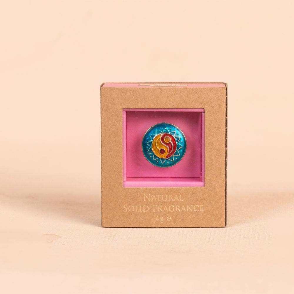 Beeswax Natural Oil Solid Perfume - Wild Rose (4gm). Alcohol-free strong body fragrance. 