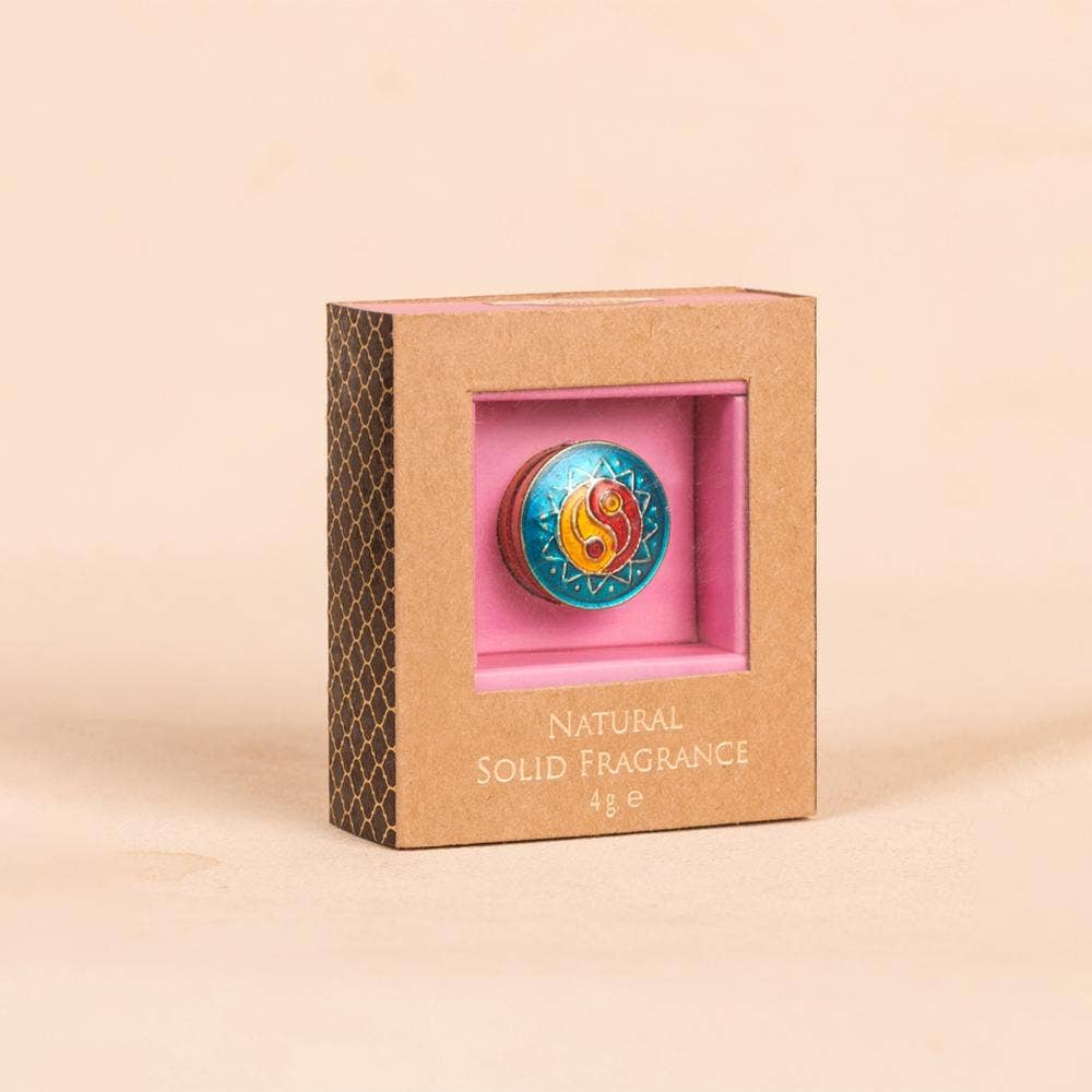Beeswax Natural Oil Solid Perfume - Wild Rose (4gm). Alcohol-free strong body fragrance. 
