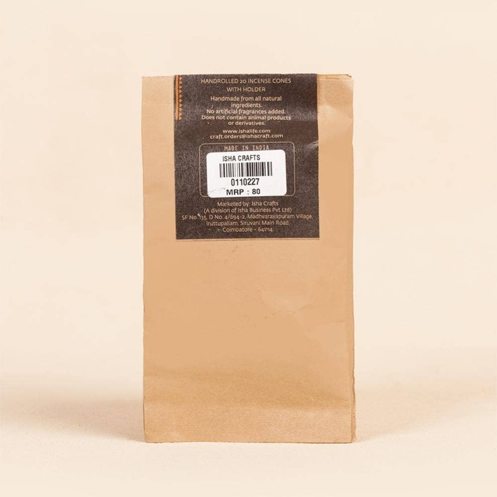 Akash cones (Pack of 10 Cones). Organic. Chemical and Toxin Free. Long lasting fragrance