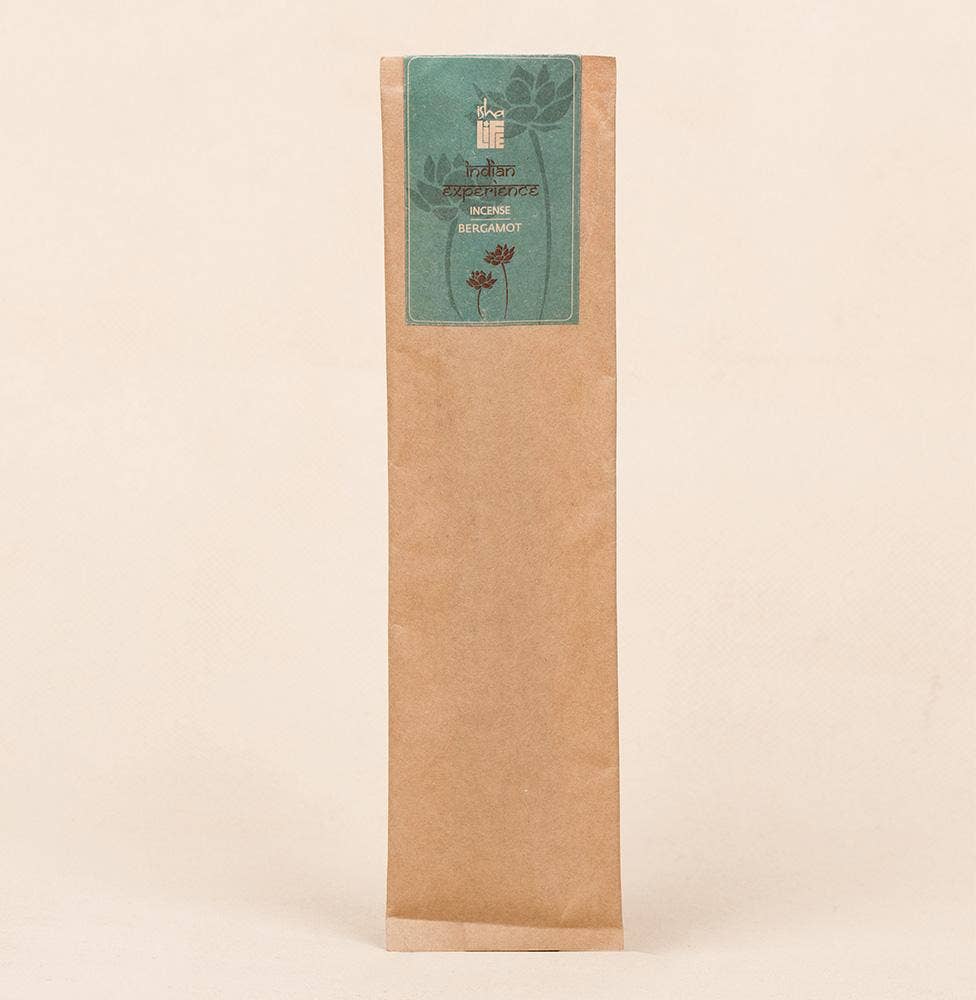 Hand rolled Bergamot Incense/Agarbatti (Pack of 10 sticks). Chemical and toxin free. Natural herbs, roots & essential oils.