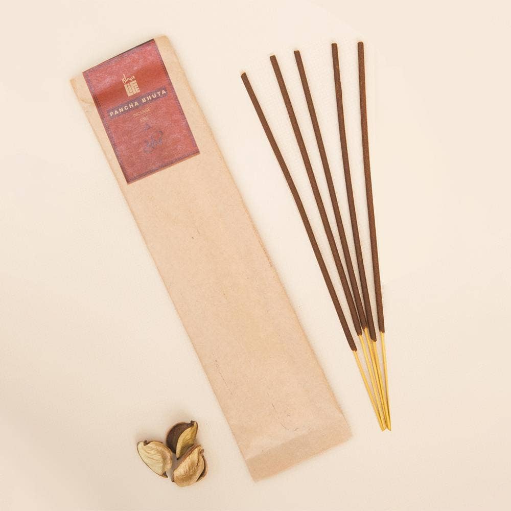Hand rolled Fire Incense/Agarbatti (Pack of 10 sticks). Organic. Chemical and toxin free. Natural herbs, roots & essential oils. Long lasting fragrance.