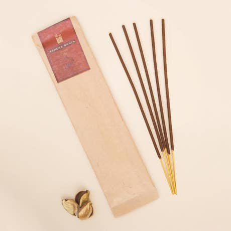 Hand rolled Fire Incense/Agarbatti (Pack of 10 sticks). Organic. Chemical and toxin free. Natural herbs, roots & essential oils. Long lasting fragrance.