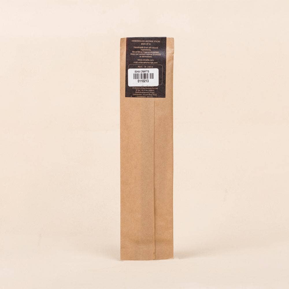 Hand rolled Fire Incense/Agarbatti (Pack of 10 sticks). Organic. Chemical and toxin free. Natural herbs, roots & essential oils. Long lasting fragrance.