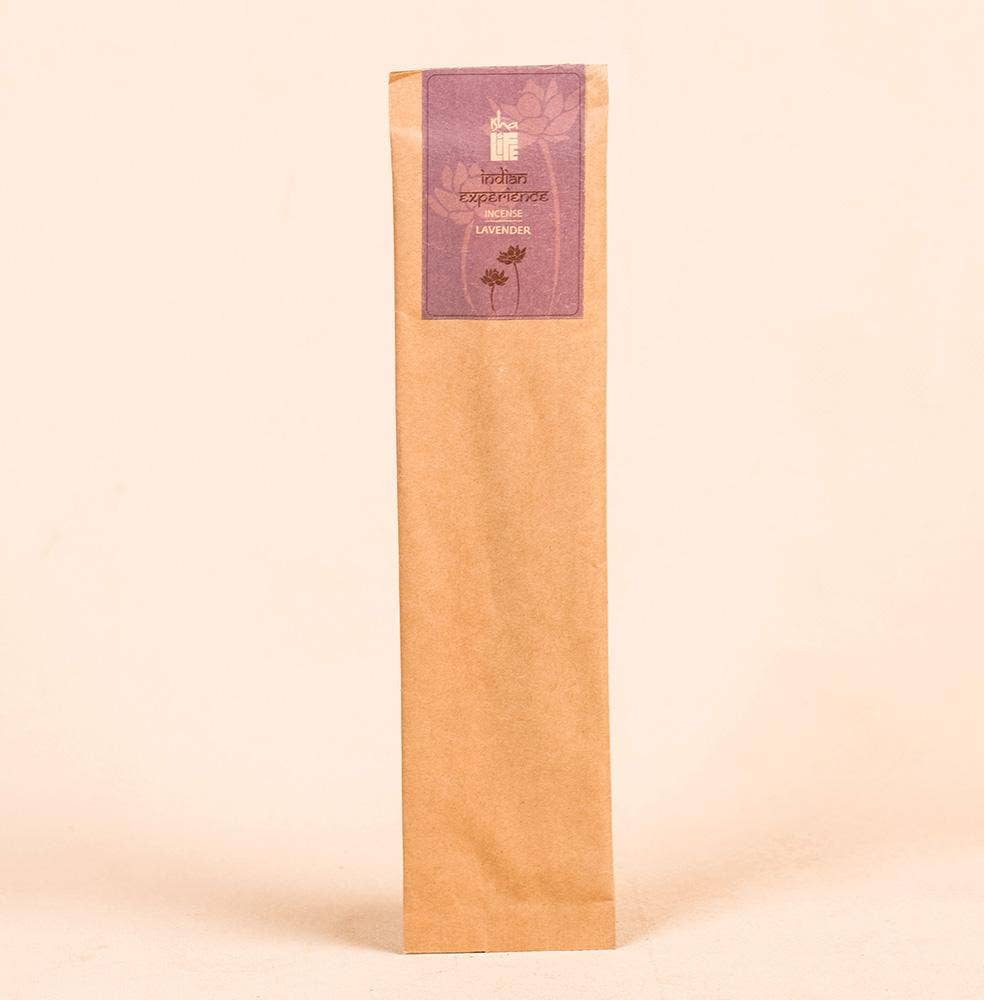 Hand rolled Lavender Incense/Agarbatti (Pack of 10 Sticks). Chemical and toxin free. Ethically sourced. Natural herbs, roots & essential Oils. Long-lasting fragrance.