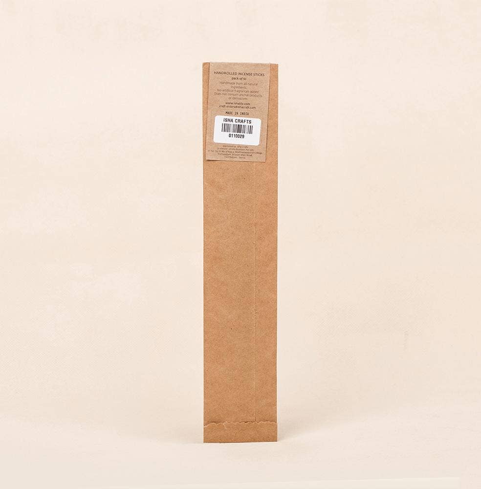 Hand rolled organic Musk (Kasturi) incense/agarbatti (Pack of 10 sticks). Chemical and toxin free. Ethically sourced. Natural herbs, roots & essential oils. Long-lasting fragrance.