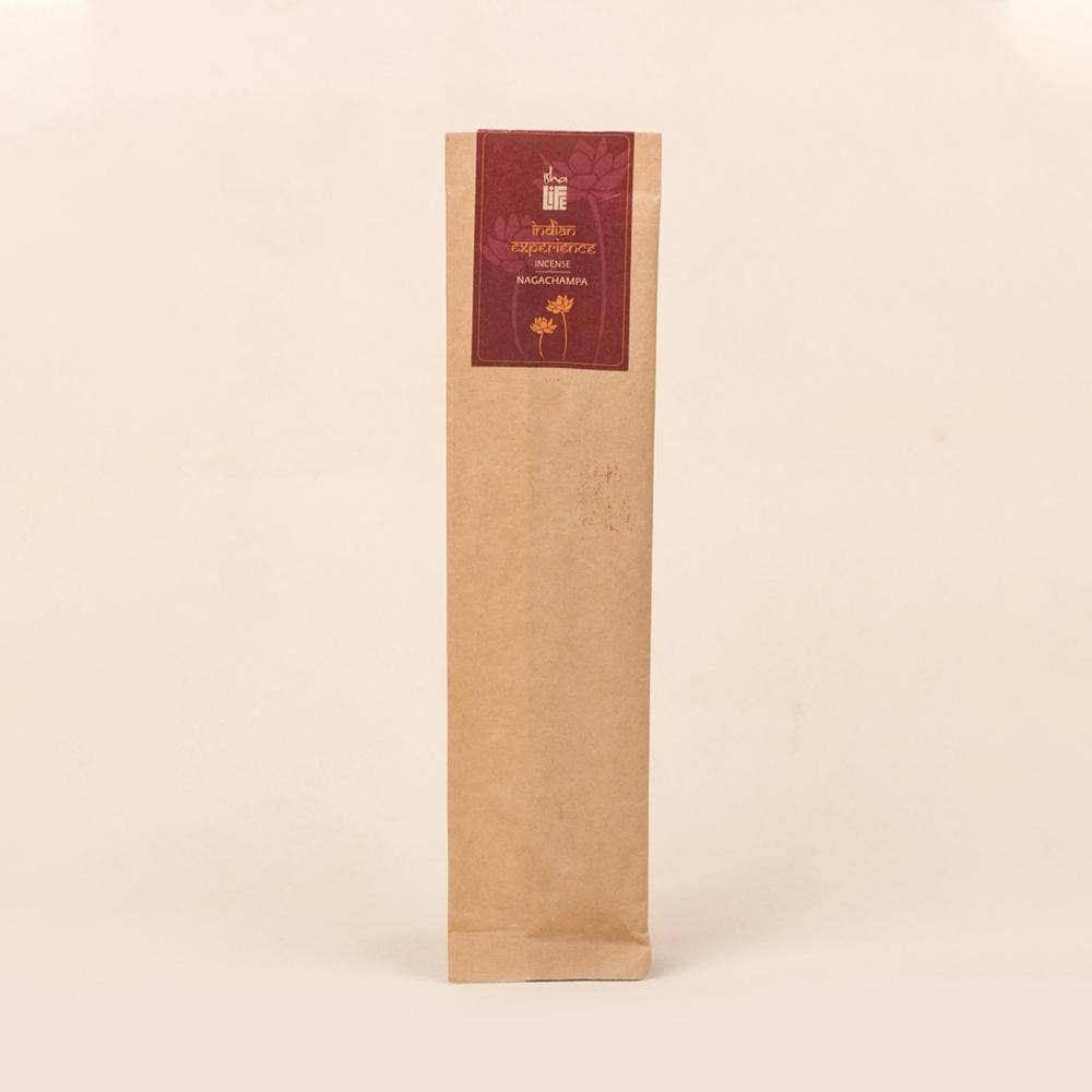 Hand rolled pure Nagachampa incense/agarbatti (Pack of 10 sticks). Chemical and toxin free. Ethically sourced. Natural herbs, roots & essential oils. 