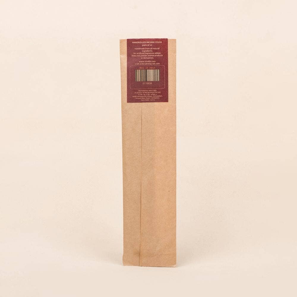 Hand rolled pure Nagachampa incense/agarbatti (Pack of 10 sticks). Chemical and toxin free. Ethically sourced. Natural herbs, roots & essential oils. 