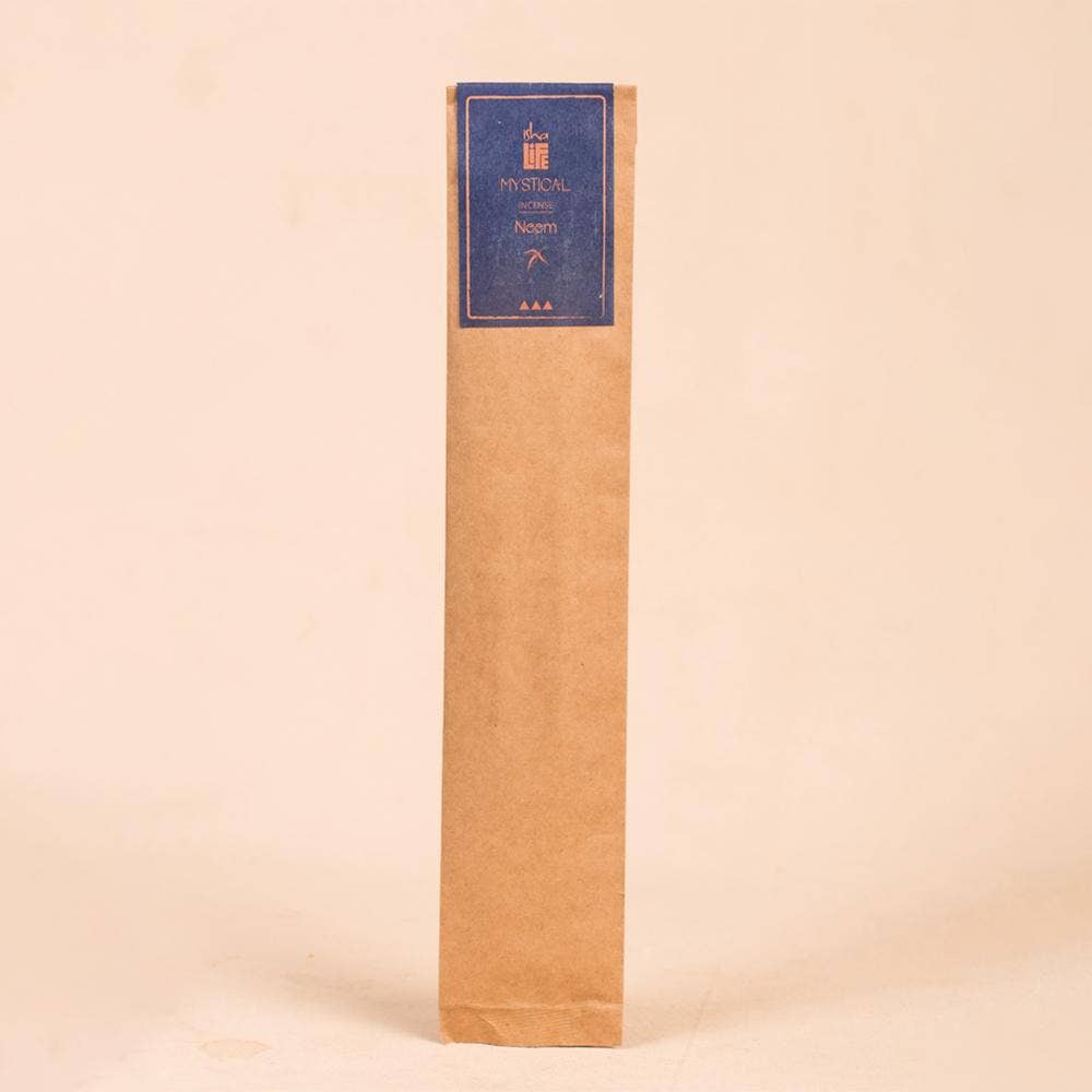 Hand rolled pure Neem Incense/Agarbatti (Pack of 10 sticks). Chemical and toxin free. Natural herbs, roots & essential oils.