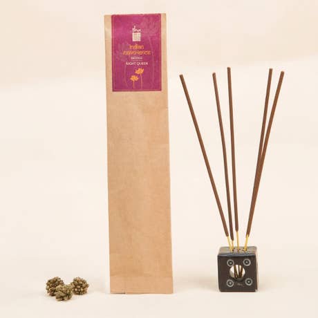 Night Queen Incense/Agarbatti (Pack of 10 Sticks). 100% handmade. Chemical and toxin free. Long lasting fragrance.