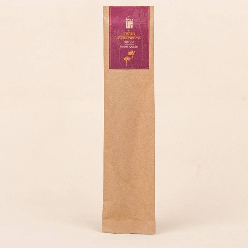 Night Queen Incense/Agarbatti (Pack of 10 Sticks). 100% handmade. Chemical and toxin free. Long lasting fragrance.