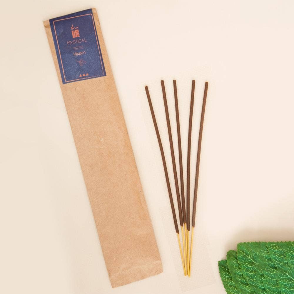 Vilvam Incense/Agarbatti (Pack of 10 sticks). Organic. Chemical and toxin free.  Long lasting fragrance