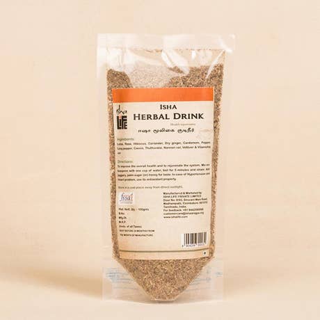 Isha Herbal Drink (100gm). Ayurvedic tea. Healthy & rejuvenating drink. A refreshing tea alternative. 
